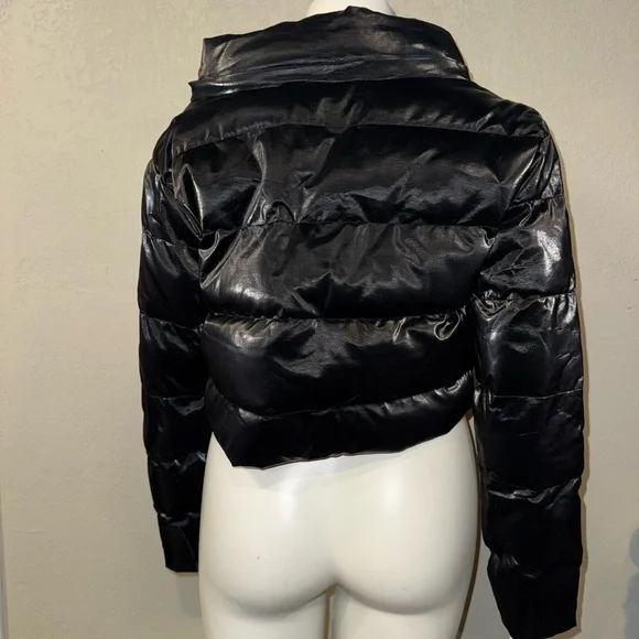 Hera Collection Shiny Black Puffer Jacket - Picture 5 of 7
